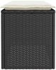 vidaXL Gartenbank mit Kissen Schwarz 110x40x44 cm Poly Rattan 4104145 Bild 5