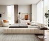 Polsterbettgestell Espazio 180x200 cm Teddystoff Beige mit Stauraum Bild 4