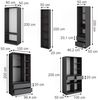 Kleiderschrank Elmo Anthrazit 50 x 200 cm 5er Set Vicco Bild 2
