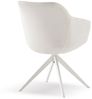 B&D home Esszimmerstuhl drehbar, Drehstuhl Esszimmer, Schalenstuhl gepolstert, Design Stuhl, Polsterstuhl für Esszimmer, Wohnzimmer und Arbeitszimmer, Webstoff Creme, 1 Stück Bild 3