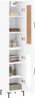 vidaXL Highboard Weiß 34,5x34x180 cm Holzwerkstoff 3200385 Bild 3