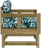 vidaXL Gartenstühle mit Kissen 2 Stk. Kiefernholz Imprägniert 825449 Bild 5