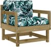 vidaXL Gartenstühle mit Kissen 2 Stk. Kiefernholz Imprägniert 825449 Bild 3