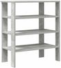 vidaXL Schuhregal Betongrau 61x32x70 cm Holzwerkstoff 859845 Bild 2