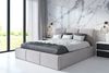 Polsterbett VEROM 120x200 mit Matratze, Bettkasten und Lattenrost. Farbe: Beige 2 Bild 2