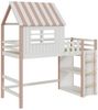 STILVORA Kinderbett 90x200 Hochbett mit leiter & Stauraum&,Bettgestell ohne Matratze (mit Lattenrost 90x200 cm), ohne Matratze Bild 3
