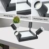 ZMH LED Deckenlampe 4 Flammig Deckenstrahler - Deckenspot GU10 Deckenleuchte Schwarz Deckenleuchte Eckig Schlafzimmerlampe 3000k Küchenlampe 20W Schwenkbar für Wohnzimmer Büro Bild 3