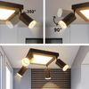 ZMH LED Deckenlampe 4 Flammig Deckenstrahler - Deckenspot GU10 Deckenleuchte Schwarz Deckenleuchte Eckig Schlafzimmerlampe 3000k Küchenlampe 20W Schwenkbar für Wohnzimmer Büro Bild 4