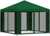 vidaXL Garten Pavillon mit Seitenwänden 3 x 3 m Grün 900365 Bild 3
