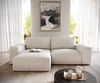 Ecksofa Lanzo 230x155 cm Bouclé Creme-Weiß Recamiere variabel Bild 2