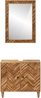 vidaXL Badezimmerschrank-Set Wandmontiert 2 pcs Massivholz Mango 3310177 Bild 5