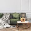 Tischleuchte Eye - Gold matt / Stoffschirm anthrazit - 34x53 cm Bild 5