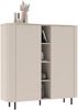 OTTO home Lowboard Lido, 181 cm breit, 3 Türen, TV-Schrank, TV-Kommode, Medienboard, Formgebogenes MDF, Stirnseiten mit Rundung, Push-to-open, Metallfüße Bild 2