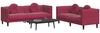 vidaXL 2-tlg. Sofagarnitur mit Kissen Weinrot Samt 3209261 Bild 3