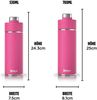 Ninja Thirsti Wasserflasche, Thermobecher to go, 700ml, auslaufsicherer Deckel, für kohlensäurehaltige, heiße & kalte Getränke, dreifach isolierter Travel Mug, Edelstahlflasche, Pink, DW2401EUUKBP Bild 3