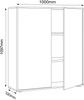 VCM Büroschrank Salia 920789 Weiß H. 110 x B. 100 x T. 33 cm Bild 5