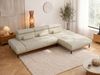 Ecksofa PAVERO L mit Relaxfunktion, elektrisch verstellbare Sitztiefe, Eckcouch L-Form, Wellenfederung, freistehend Ecksofa - Beige Velvet - Rechts Seite Bild 4