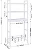 Toilettenregal Bambus WC Regal 3 Ablageflächen platzsparend Weiß 63x26x170cm Bild 3