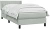 vidaXL Boxspringbett mit Matratze Hellgrau 80x220 cm Samt 3318303 Bild 3