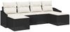 vidaXL Garten Essgruppe mit Kissen 6 pcs Schwarz und Creme 3355496 Bild 2