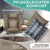 KESSER® Hängesessel Haiti 150kg Traglast, Hängestuhl 360° Drehung, Hängeschaukel Indoor-Outdoor UV-beständig & Wasserfest, Pflegeleicht, Inkl. 2 Kissen, Tragetasche, Flaschenhalter & Montage-Set Mocca Bild 4