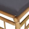 vidaXL Garten-Ecksofas mit Dunkelgrauen Kissen 2 Stk. Bambus 3155214 Bild 4