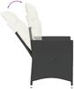 vidaXL 3-tlg. Bistro-Set mit Kissen Schwarz Poly Rattan 365652 Bild 5