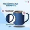 elasto Becher ADVENTURA Outdoor Trinkbecher aus Edelstahl 340ml BPA-frei, Kaffeebecher, Teetasse, camping Zubehör, Becher mit Henkel, robust Bild 3