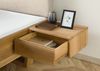 Bett mit Nachttischen Eiche 140x200x85 natur geölt, Kopfteil beige FICHTELBERG #133 Bild 4