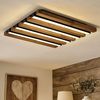 LED Deckenleuchte, Holzoptik, braun, L 30 cm Bild 3