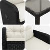 vidaXL Outdoortisch-Set 5 pcs Schwarz und Cremeweiß 150 x 90 x 75 cm 3422300 Bild 5