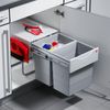 HAILO 3641221 Abfallsorter 40 (2x20) Liter RAUMSPAR TANDEM COMFORT 20/20/KS ab 40 cm Schrankbreite Bild 3