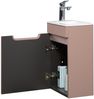 Badplaats Gäste-WC Waschtisch Set Thermis 40x22 cm Rose Matt - Badmöbel Set mit Waschbecken und Unterschrank, Vormontiert und mit Soft-Close Bild 3
