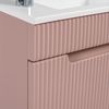 Badplaats Gäste-WC Waschtisch Set Thermis 40x22 cm Rose Matt - Badmöbel Set mit Waschbecken und Unterschrank, Vormontiert und mit Soft-Close Bild 4