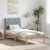 vidaXL Bettgestell mit gepolstertem Kopfteil Braun 75 x 190 cm 878859 Bild 1