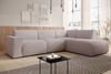 Selsey 'Bouvi' Ecksofa mit seitlicher Rückenlehne an der Ottomane, rechts, beige, Bouclé Bild 3