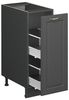 Apothekerschrank Fame-Line Anthrazit-Gold Landhaus 30 cm ohne Arbeitsplatte Vicco Bild 3