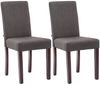 CLP 2er Set Esszimmerstuhl Ina Stoffbezug mit Holzgestell,dunkelgrau cappuccino Bild 2
