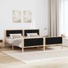 vidaXL Bettrahmen Schwarz 200 x 200 cm Massives Kiefernholz 3394270 Bild 4