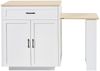 Flieks Kücheninsel mit ausziehbarer Esstisch, (Schrankmaße: B80/T70/H93,5 cm, Tischmaße: B124/T59/H75 cm), Küchenschrank mit Arbeitsplatte, 2 Schublade und 4 Fächern Buffet Bild 3