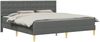 vidaXL Bettgestell mit Matratze Dunkelgrau 180 x 200 cm Stoff 3415124 Bild 2