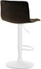 Barhocker PESAN - Samt Braun 39x36x83 cm Weiß | Barstuhl Höhenverstellbar Mit Lehne Drehbar Tresenhocker Tresenstuhl Kneipenhocker Kneipenstuhl Bild 4