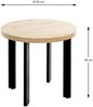 Beistelltisch >54465< in eiche, schwarz, MDF, Metall - 46x50cm (HxD) Bild 2
