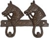 Moritz Wandgarderobe Pferde Pferdeköpfe Garderobenleiste 2 Haken Gußeisen Kleiderhaken Garderobenhaken Vintage Bild 4