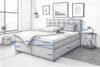 Boxspringbett TOM 180x200 cm mit Matratze und gepolstertem Kopfteil. Farbe Schwarz Bild 5