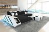 Stoff Ecksofa Apollonia L Form - Strukturstoff - dunkelgrau-weiß - Links Bild 2