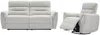 Vente-unique - BREVIO Sofa and armchair set Stoff Grau - B 91 cm x H 101 cm x L 90 cm193 cm Bild 3