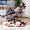 GTPLAYER Gaming Stuhl, Gamer Stuhl, Ergonomischer Bürostuhl COMHOMA Serie mit Fußstütze verstellbare Lenden und Kopfkissen, Gaming Chair Gepolstert, Gaming Sessel 150kg Belastbarkeit weiß Bild 3