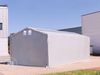 Zelthalle 6x12 m Lagerzelt Industriezelt 3,6m Seitenhöhe PVC Plane 850 N mit Oberlicht grau 100% wasserdicht mit Reißverschlusstor Bild 2