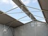 Zelthalle 6x12 m Lagerzelt Industriezelt 3,6m Seitenhöhe PVC Plane 850 N mit Oberlicht grau 100% wasserdicht mit Reißverschlusstor Bild 5